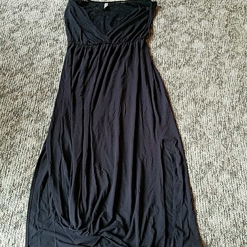 Lane Bryant black maxi swim suit cover